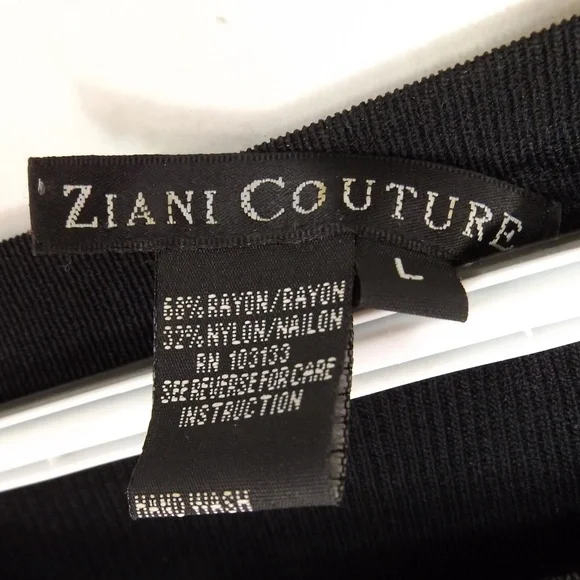 Ziani Couture Rayon/Nylon Top W Flora Embroidery L - Picture 7 of 7